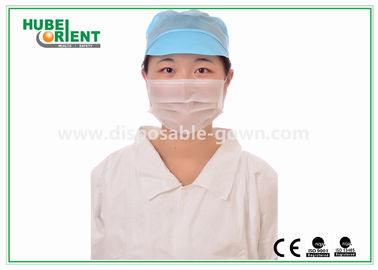 White Anti static 2- ply ESD disposable earloop face mask For Clean Room