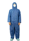 CE Type 5/6 SMMS Nonwoven Disposable Chemical Protective Coverall Anti Static