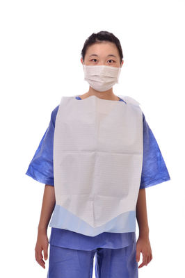 China Wholesale Medical Use Bibs Disposable Wateproof PE Tissued Dental Bibs