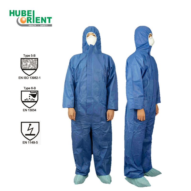 OEM ODM Type 5/6 SMS SMMS Protective Coverall with CE Certificated